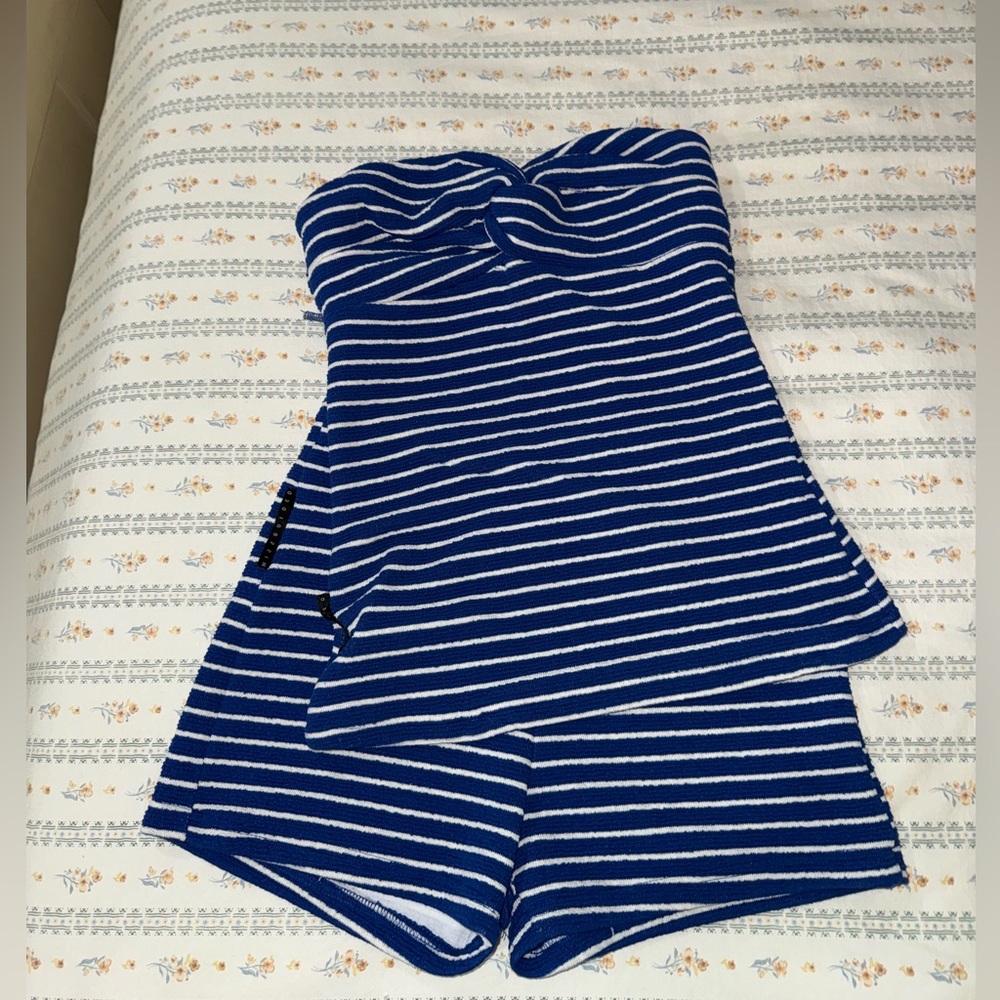 Blue and White Striped Set from missguided